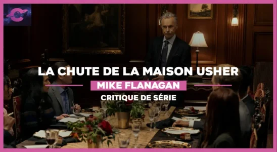La Chute de La Maison Usher Toute la famille Usher au complet et réunie autour d'une table à manger classe et chargé. Le doyen Roderick est debout dans le fond