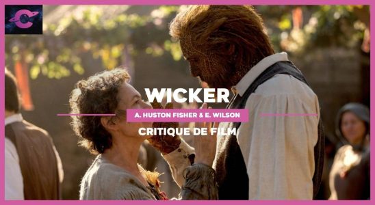 Image issue de The Wicker. La pêcheuse et l'homme en osier se regardent tendrement lors d'une danse du village.